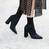 Microfiber Sole Martin Boots Popular with Thick Heels and Imitation Leather - Himpall
